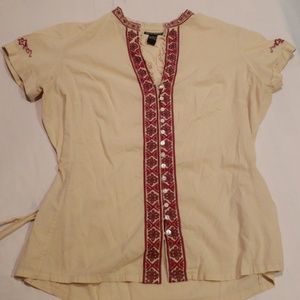 Lucky Brand embroidered top